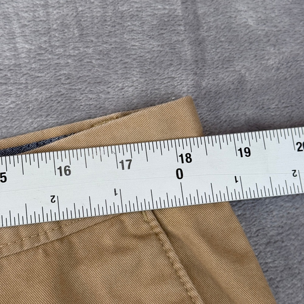 Banana Republic Emerson Short Mens 36 Khaki Tan Chino Cotton Twill Flat Front - Picture 4 of 7